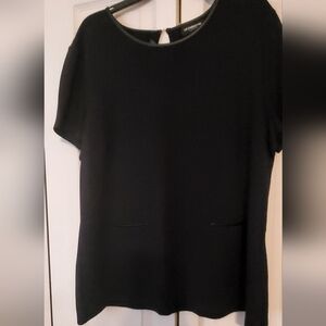 NWOT Liz Claiborne Faux Leather Trimmed Tunic